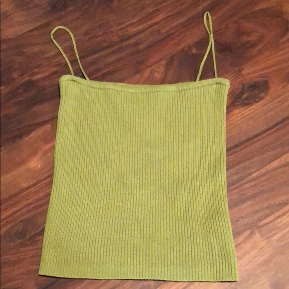 UNIF Tops - UNIF Ribbed Olive Green Tank